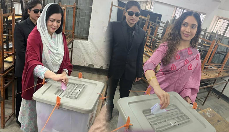 ভোট দিলেন জুবাইদা রহমান ও জাইমা রহমান