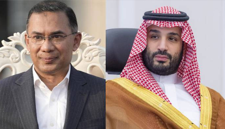 প্রধানমন্ত্রী তারেক রহমানকে সৌ‌দি যুবরাজের অভিনন্দন