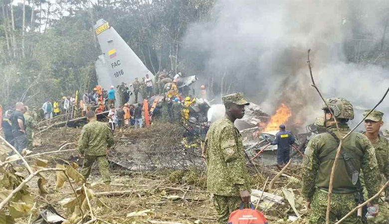 কলম্বিয়ায় উড্ডয়নের পর সামরিক বিমান বিধ্বস্ত, নিহত ৩৪