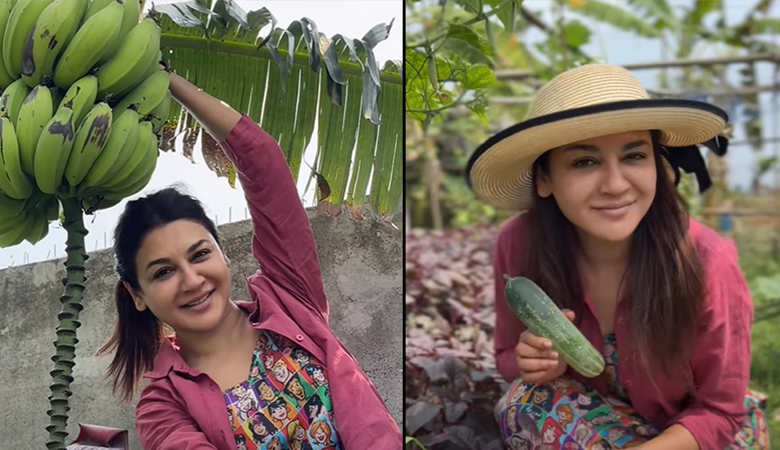 সবজি চাষে অভিনেত্রী জয়ার উচ্ছ্বাস প্রকাশ