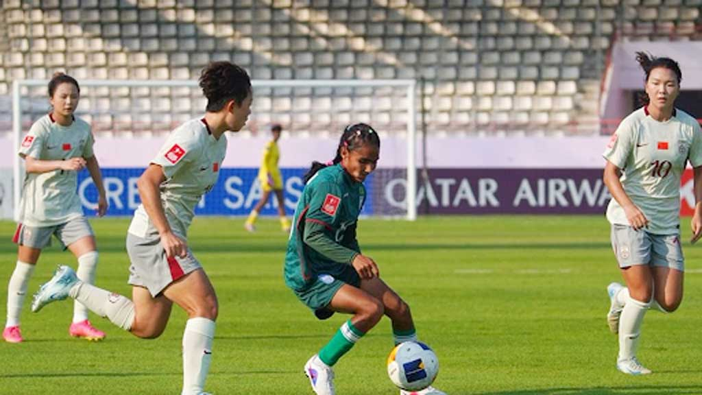 লড়াই করেও চীনের কাছে হারল বাংলাদেশ