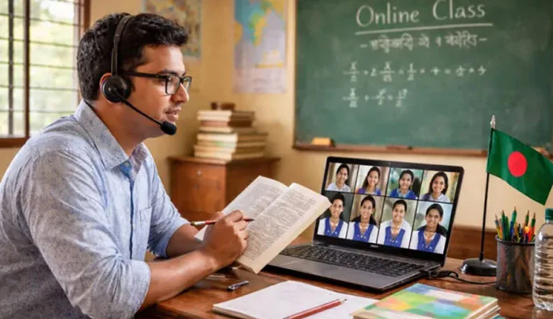 অনলাইন ক্লাস শুরু হলো শিক্ষাপ্রতিষ্ঠানে