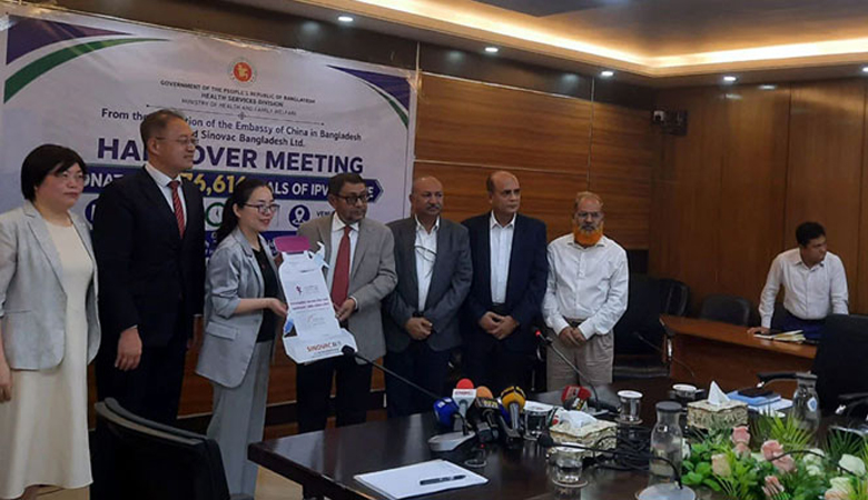 ৩ লাখ ৮০ হাজার ডোজ পোলিও টিকা দিলো চীন