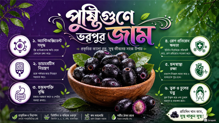পুষ্টিগুণেও ভরপুর জাম