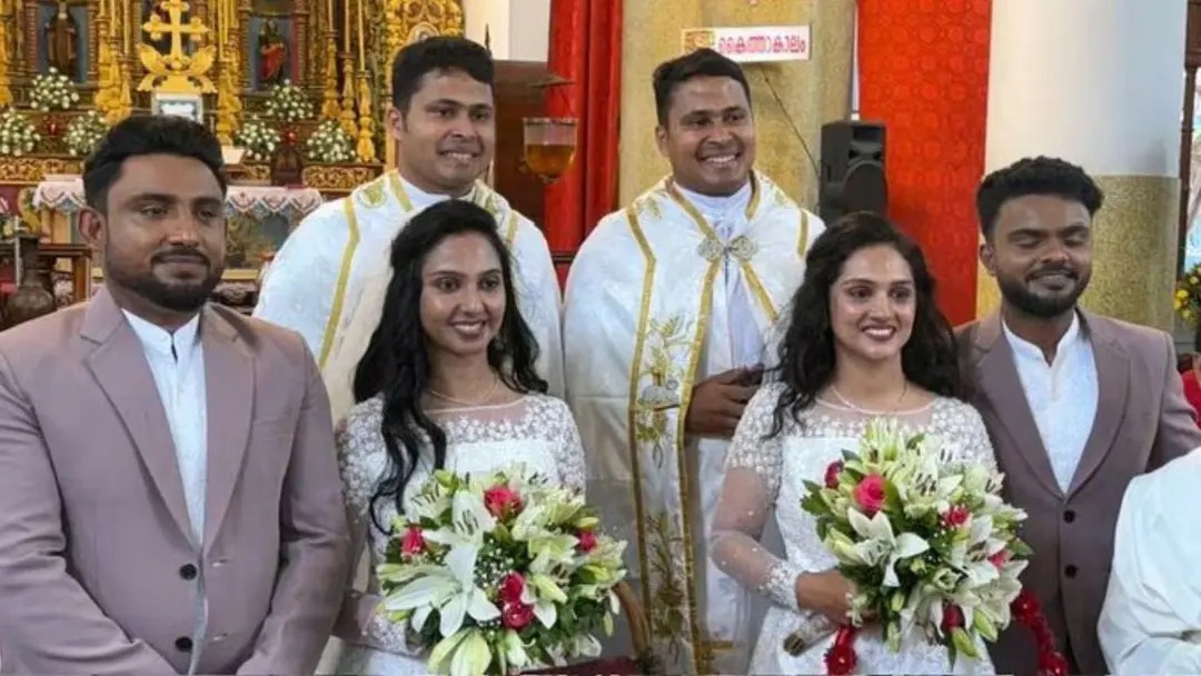যমজ ভাইয়ের সঙ্গে যমজ বোনের বিয়ে, পুরোহিতও যমজ