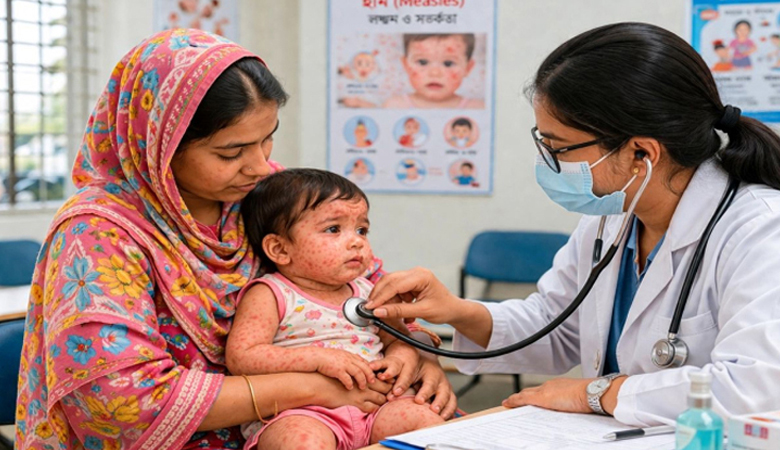 হামের উপসর্গ নিয়ে আরো ৮ শিশুর মৃত্যু